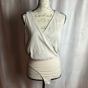 Lulus Bodysuit Tank Top Wrap Around Thong Bottom New size Medium